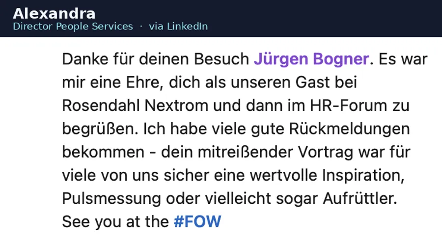 Anonymisierte LinkedIn-Stimme über biteme.digital